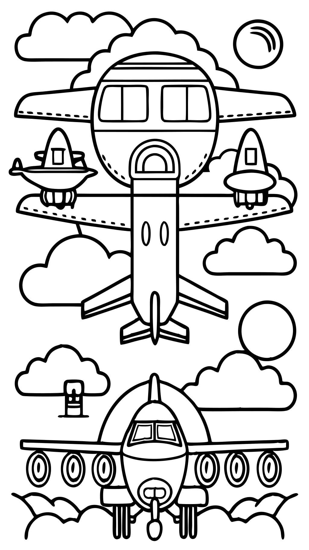 aircraft coloring pages